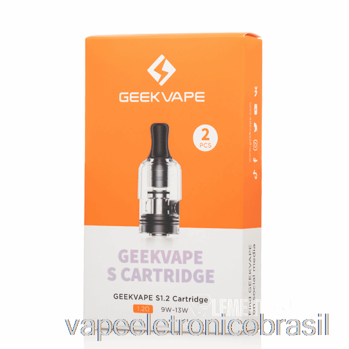 Vape Eletrônico Geek Vape S Pods De Substituição 1.2ohm S Pods